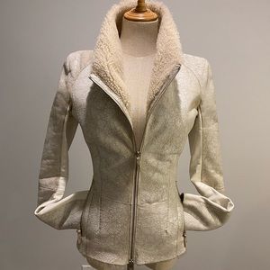 Real Shearling Leather Jacket small French Atelier